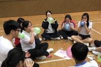 The secondary school participants enjoyed the balloon game.